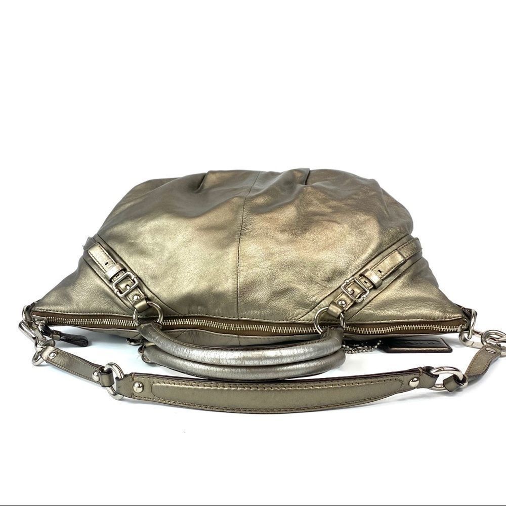 COACH Madison Sophia lg pewter leather bag 15955 - Picture 10 of 13